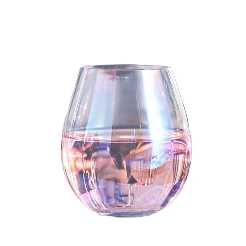 Colored crystal glass cup home luxury purple magic juice cup water cup girl's heart