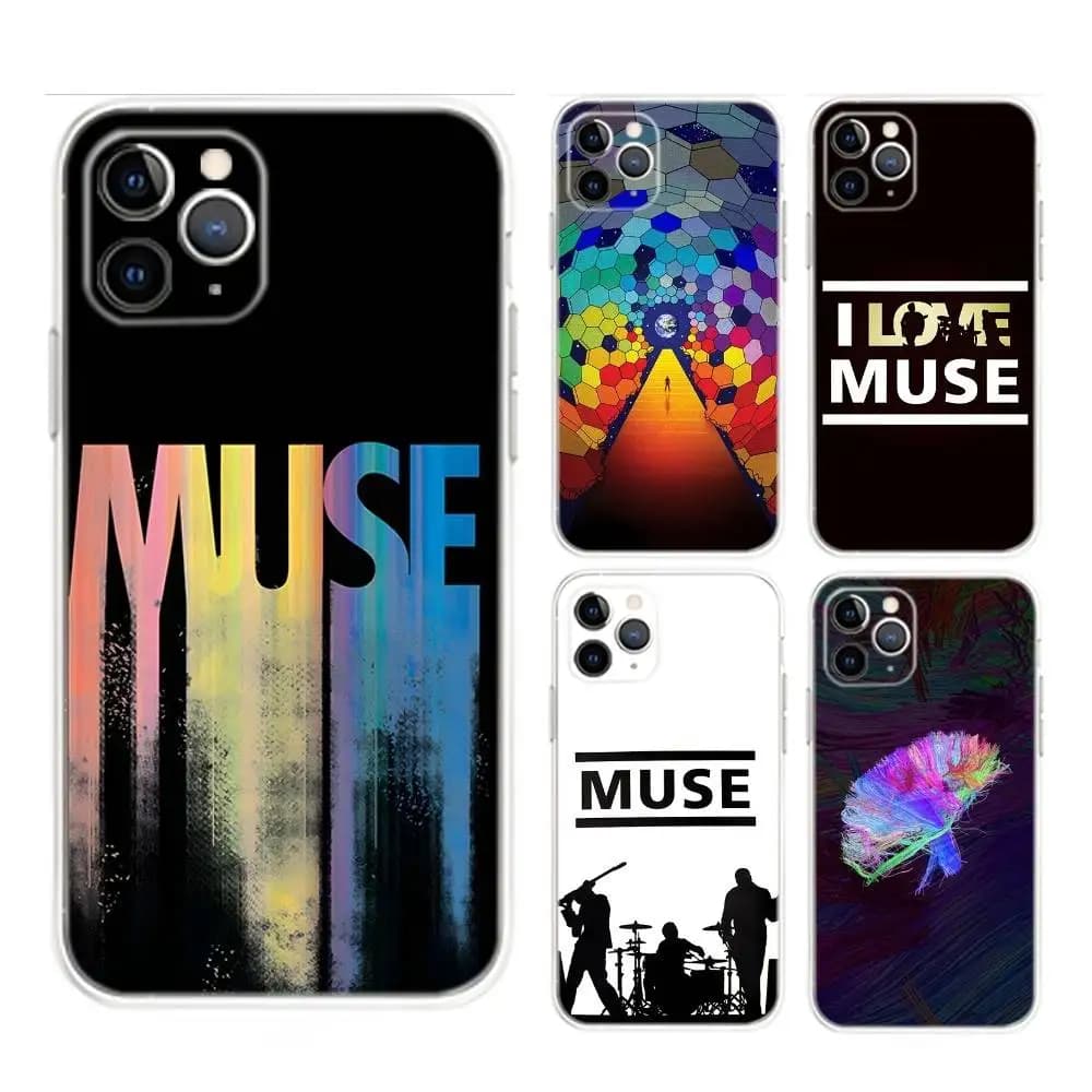 Muse Band Music Songs Phone Case For iPhone 17,16,15,14,13,12,Mini,11,Pro,Max,Plus,Air,X,XR,XS,8,SE,2020, Transparent Cover