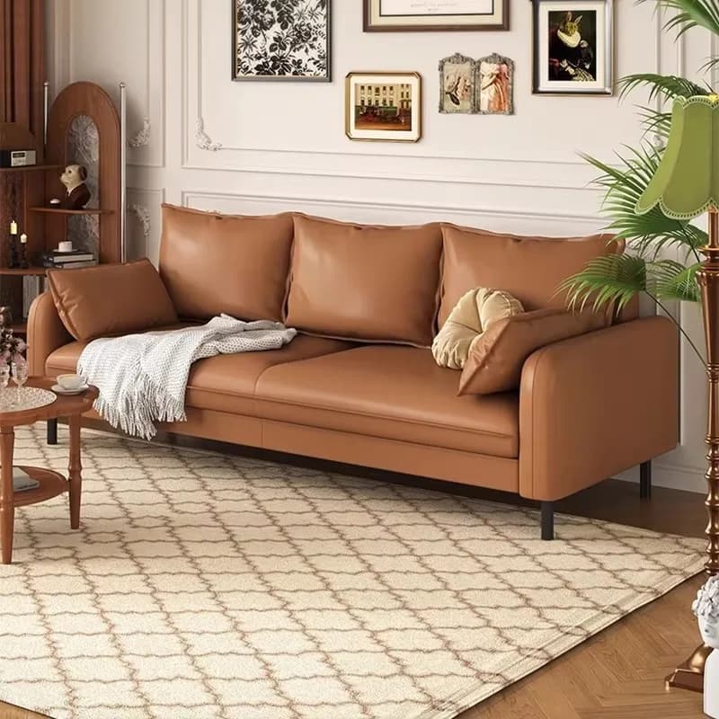 Light French Retro Sofa Living Room Fabric Small Apartment Sofabedroom Straight Muebles Para Salas Modernos Home Furniture
