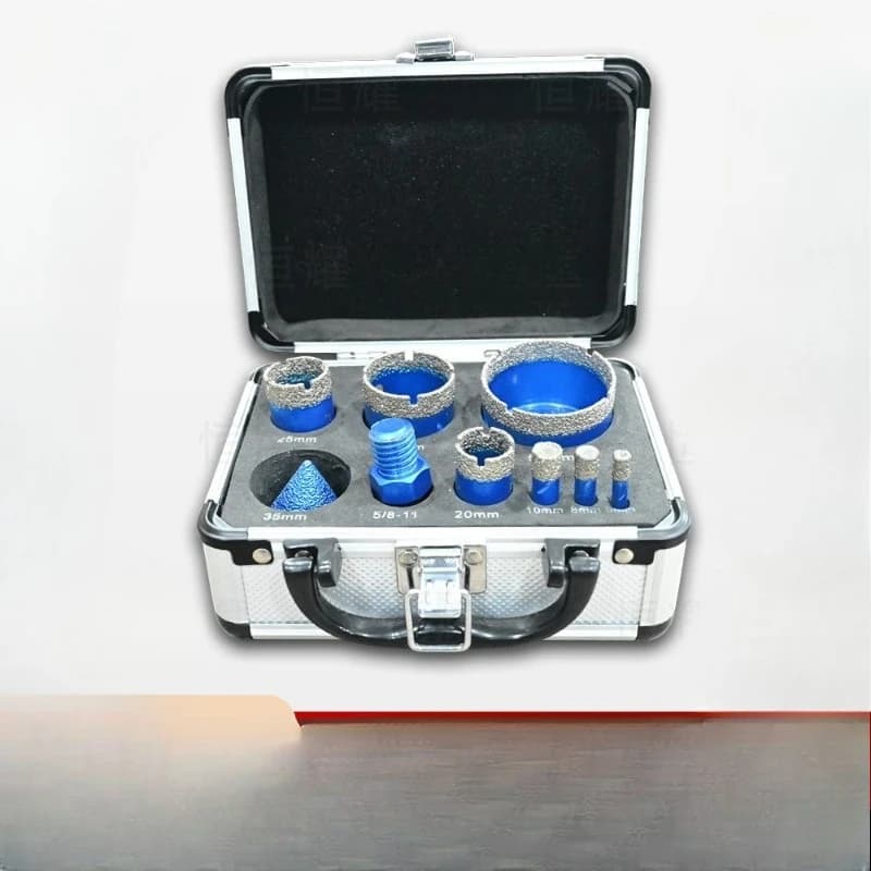 Brazed dry drill, diamond hole opener, ceramic tile, marble 9PC hole opener