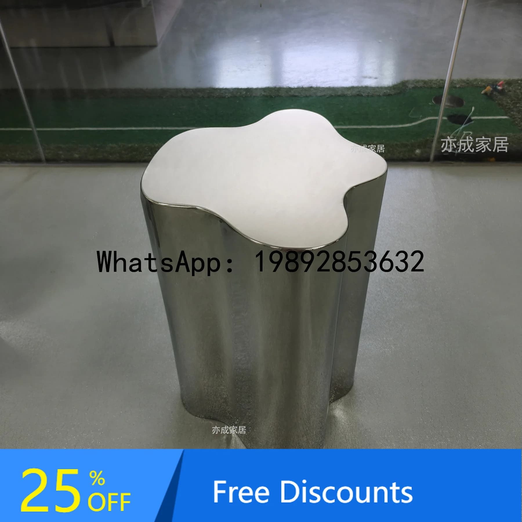 B1ZC Modern Cloud Corner Table Italian Minimalist Modern Sofa Combination Coffee Table  Stainless Steel Living Room Side Table
