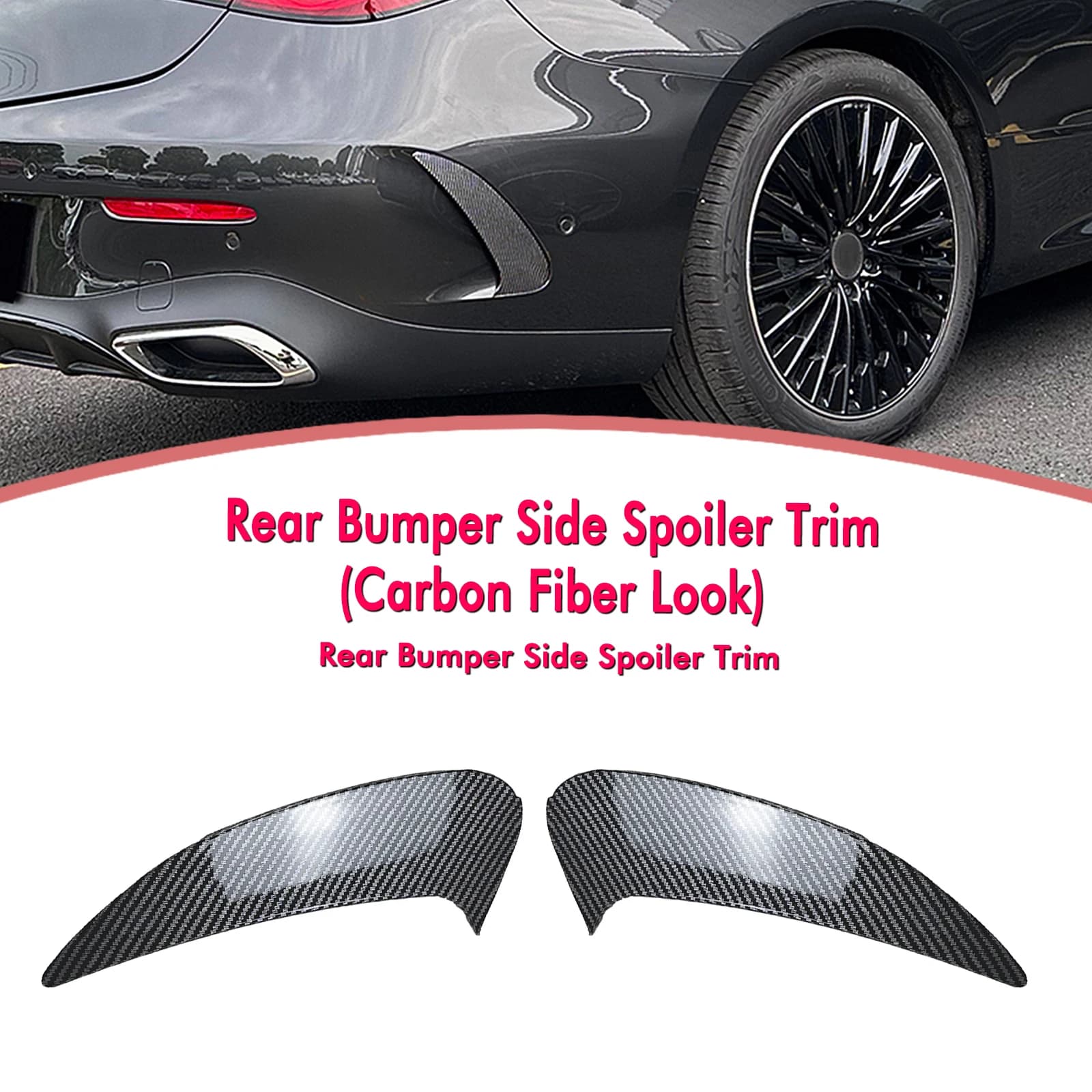 Rear Bumper Side Spoiler Trim For Mercedes Benz GLE Class Coupe C236 CLE260 CLE300 2024+ Air Vent Outlet Cover Canard Decorative