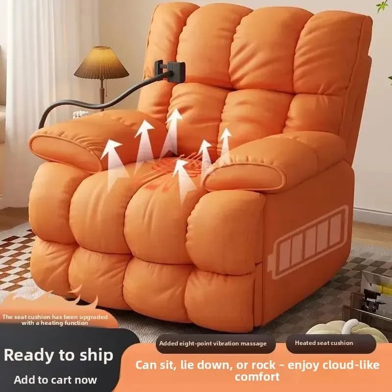Lazy Sofa Cabin Space Multifunctional Single Fabric Living Room Cloud Light Luxury Sofa Chairl16