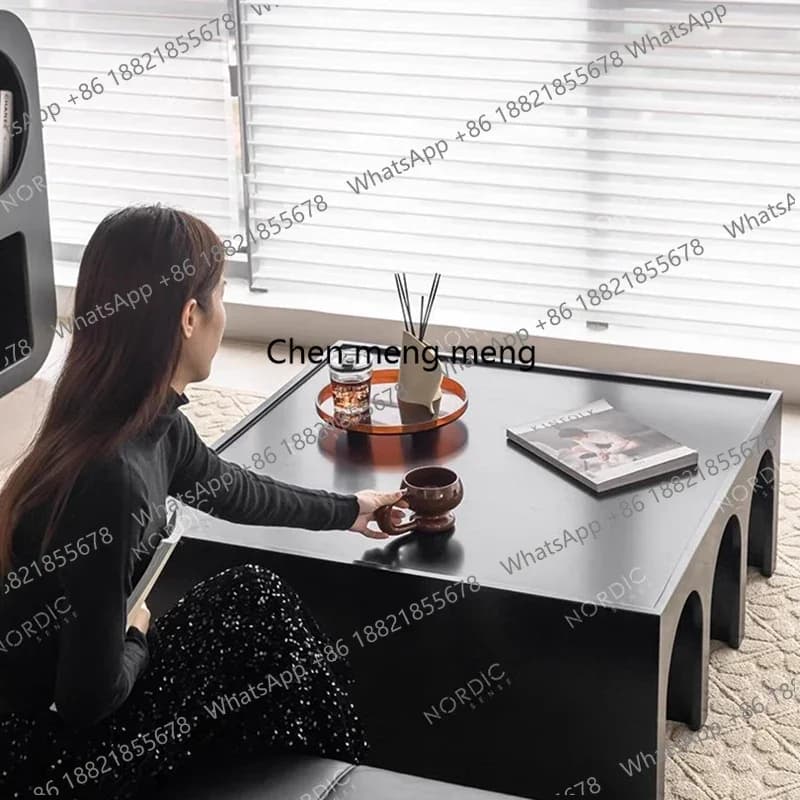 Designers Luxury Coffee Table Modern Originality Quadrate Luxury Coffee Table Wooden Sofa Side Home
