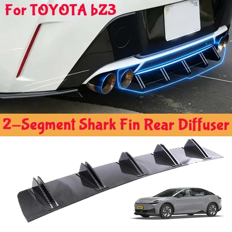 For TOYOTA bZ3 Shark Fin Rear Diffuser Split Chassis Spoiler Auto Aerodynamic Parts Aerodynamic Modification