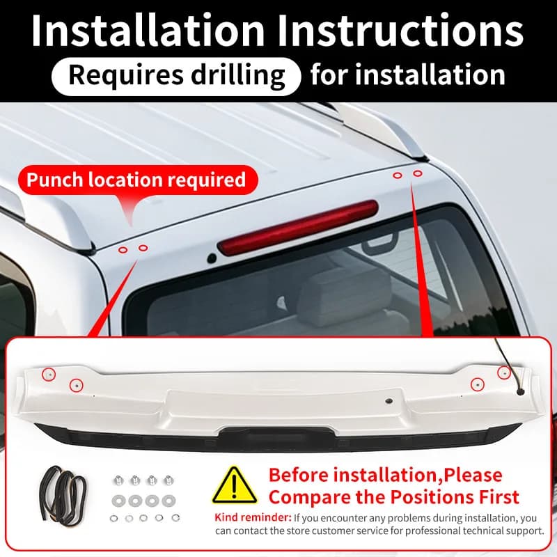 For 1997-2007 Toyota Land Cruiser LC100 100 Rear Trunk Spoiler Reduce Wind Resistance Upgrade Car Exterior Tuning Accessories