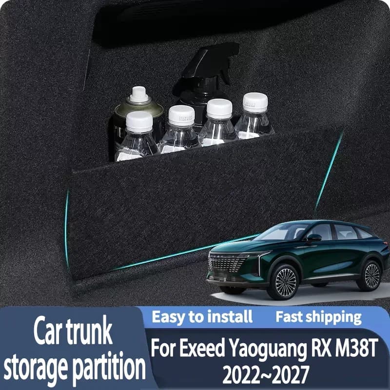 Para Exeed Yaoguang RX M38T 2022~2027: Organizador de Maletero, Divisor de Caja, Almacenamiento Lateral, Accesorios Modificados