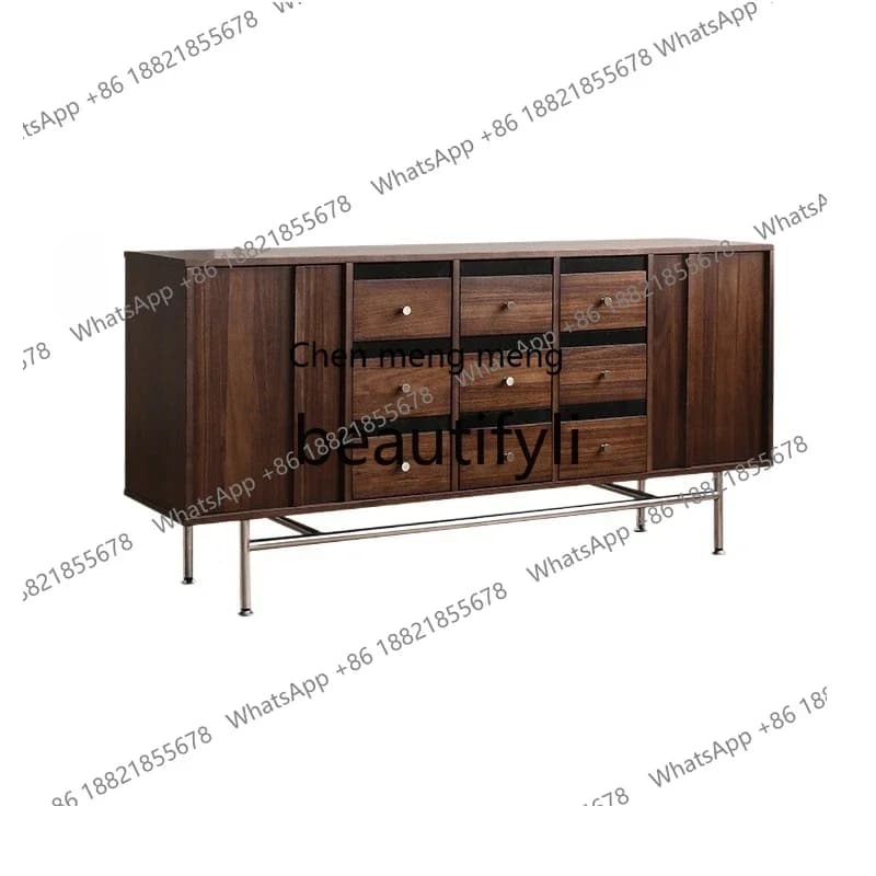 zqxSolid wood dining side cabinet, living room storage small apartment, bedside storage cabinet, antique chest cabinet