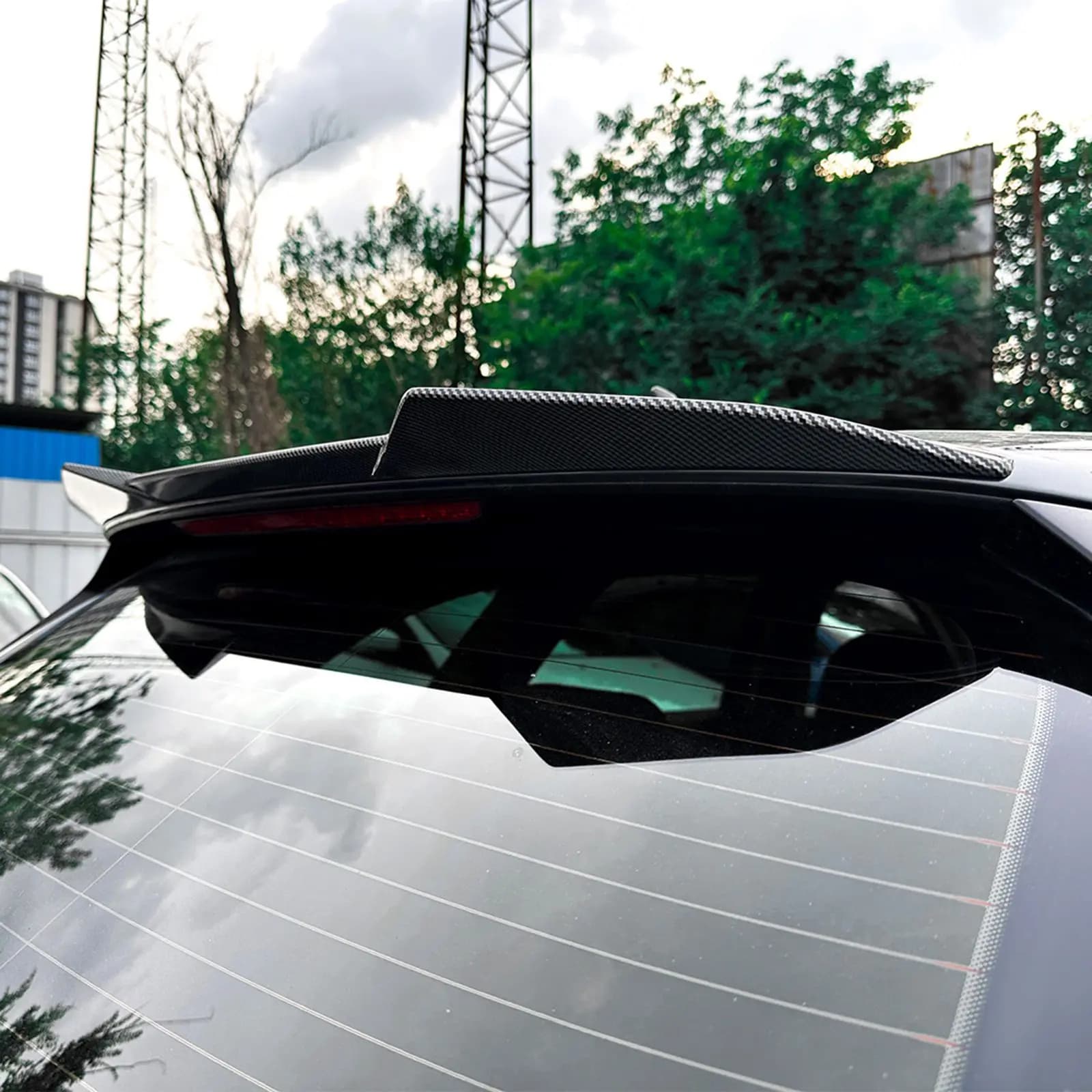 Car Roof Spoiler Rear Trunk Spoiler Mid Wings ABS Body For Audi A4 B9 Avant Sline 2017-2024