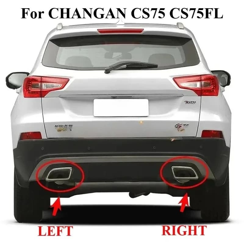 Original Exhaust Pipe Chrome Plating Decoration Rear Muffler Bright Frame for CHANGAN CS75 CS75FL 2018-2021 Models