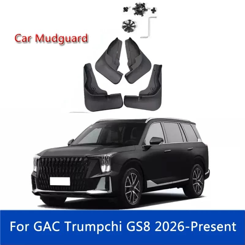 4PCS Car Fender Mud Flap Auto Premium Splash Guard Anti-dirt For GAC Trumpchi GS8 2026-Present Wear-resistant Body Accessory