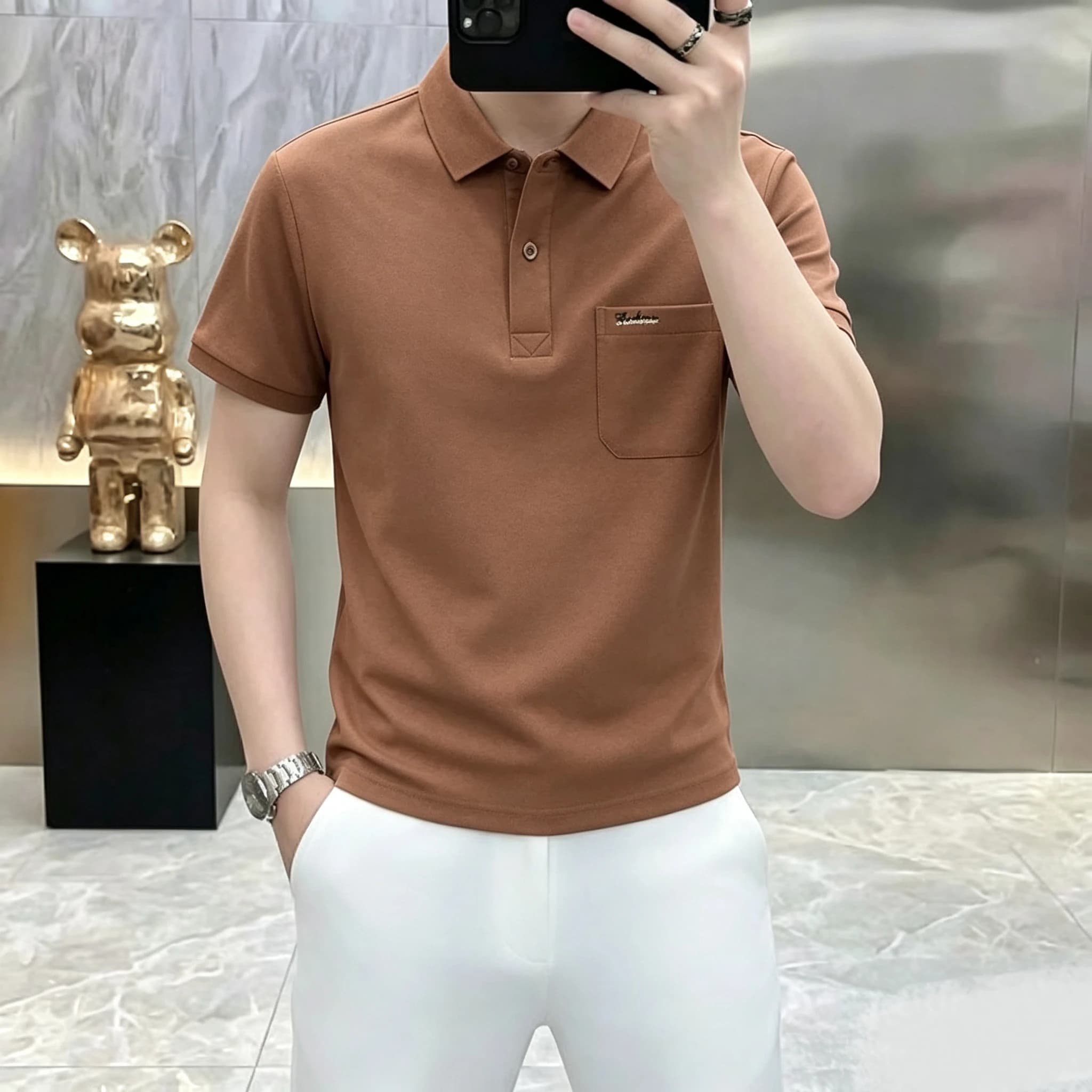 2026 Summer Men's Short-Sleeved Collared Polo Shirt