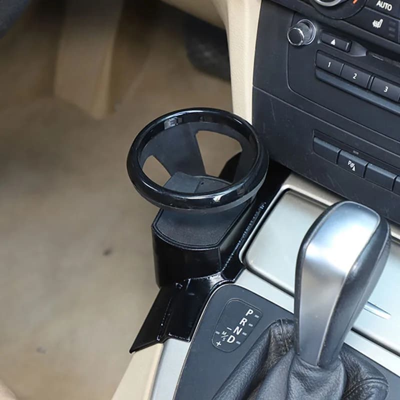 Carbon Steel Black Car Center Console Side Drinks Cup Holder Interior Car Accessories For BMW 3 Series E90 E92 E93 2005-2012