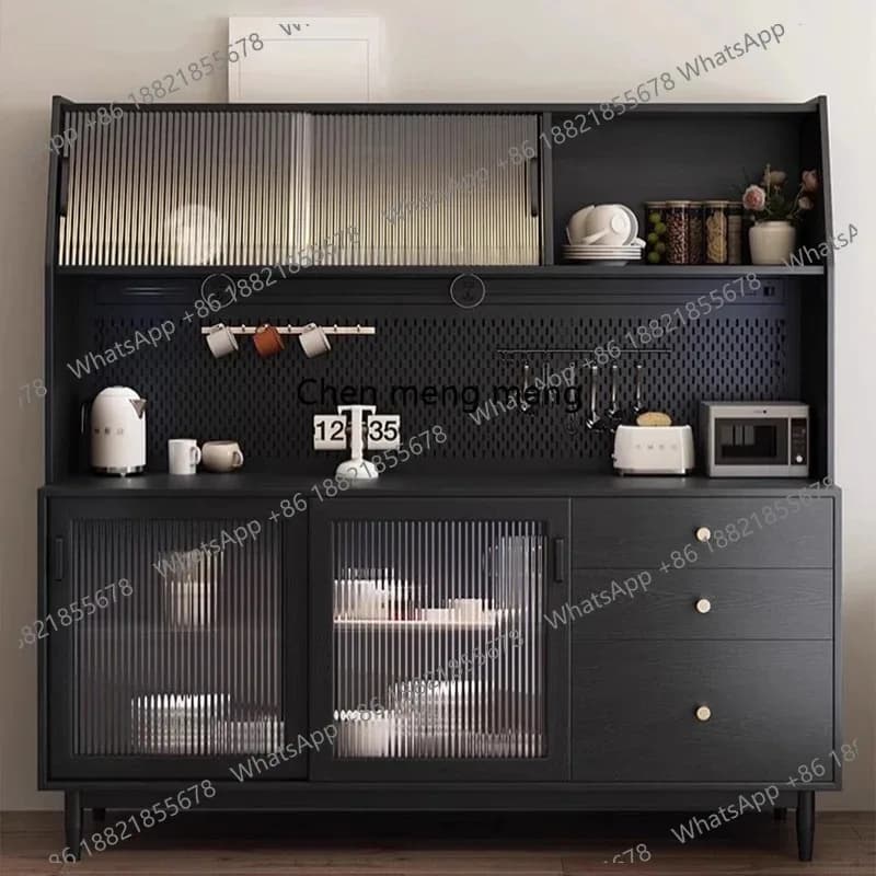 K153  Sideboards Mobile Living Room Cabinets Decor Storage Display Cabinets Kitchen Wine Curio Luxury Wood Cajonera Hotel Furnit