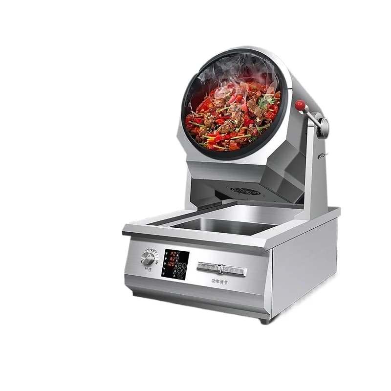 Commercial automatic cooking machine, intelligent large cooking robot roller gas fast food restaurant canteen fried rice
