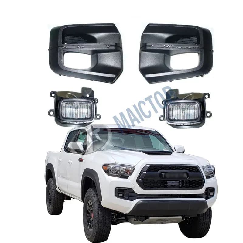 Maictop Car Accessories Front Led Drl Daylight Fog Lights Fog Lamp for tacoma 2016 - 2021