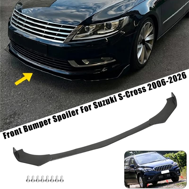 Sport Front Bumper Splitter Spoiler Lip For Suzuki S-Cross 2006-2026 5Pcs Adjustable Sectional Car Exterior Tuning Body Kit