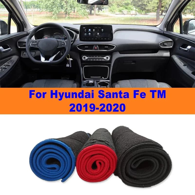 Anti-Glare Dashboard Cover Dash Mat Non-Slip Sun Shade Pad Interior Protector For Hyundai Santa Fe TM 2019-2020 Car Accessories