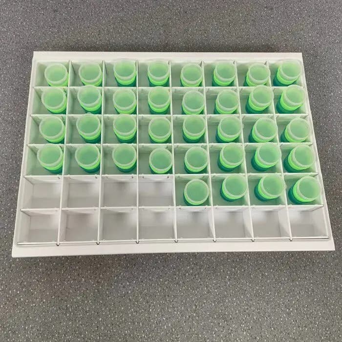 ABS sub-medicine tray mouth service, medicine tray delivery truck, 48 grid three-color