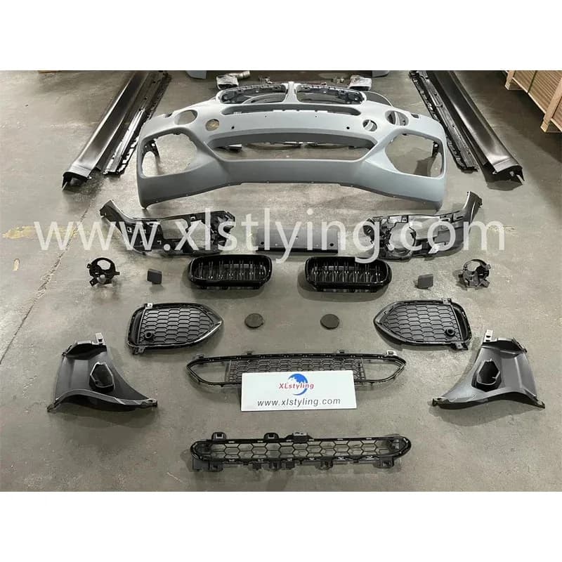 Car Facelift X5 Body Kit Front Rear Bumper Side Skirt For  X5 F15 MT Style