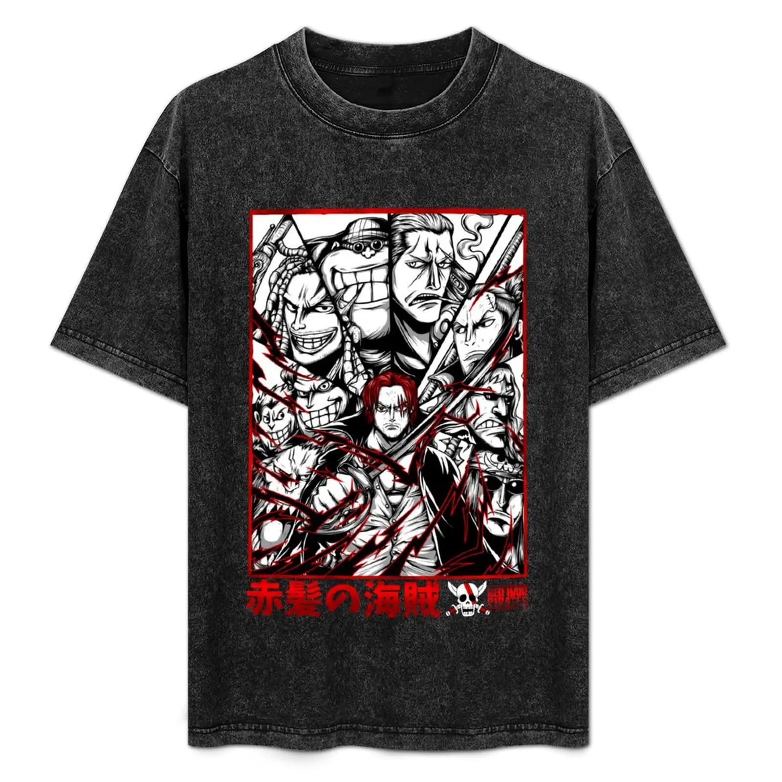Akagami no shanks T-Shirt graphic tee shirt T-shirts man fruit of the loom mens t shirts