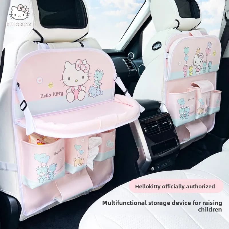 Sanrio Car Backseat Organizer with Touch Screen Tablet Holder Storage Pockets Cover Car Seat Back Protectors Car Accessories