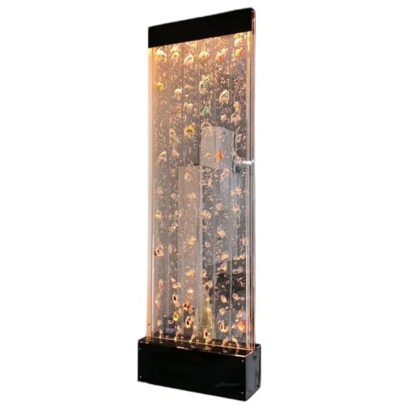 Acrylic screen water curtain wall, running water bubble wall