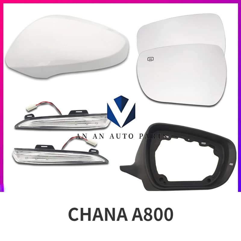 Side Mirror Parts Rearview Mirror Shell Mirror Frame Lamp for CHANGAN CHANA A800 2017-2020 Models