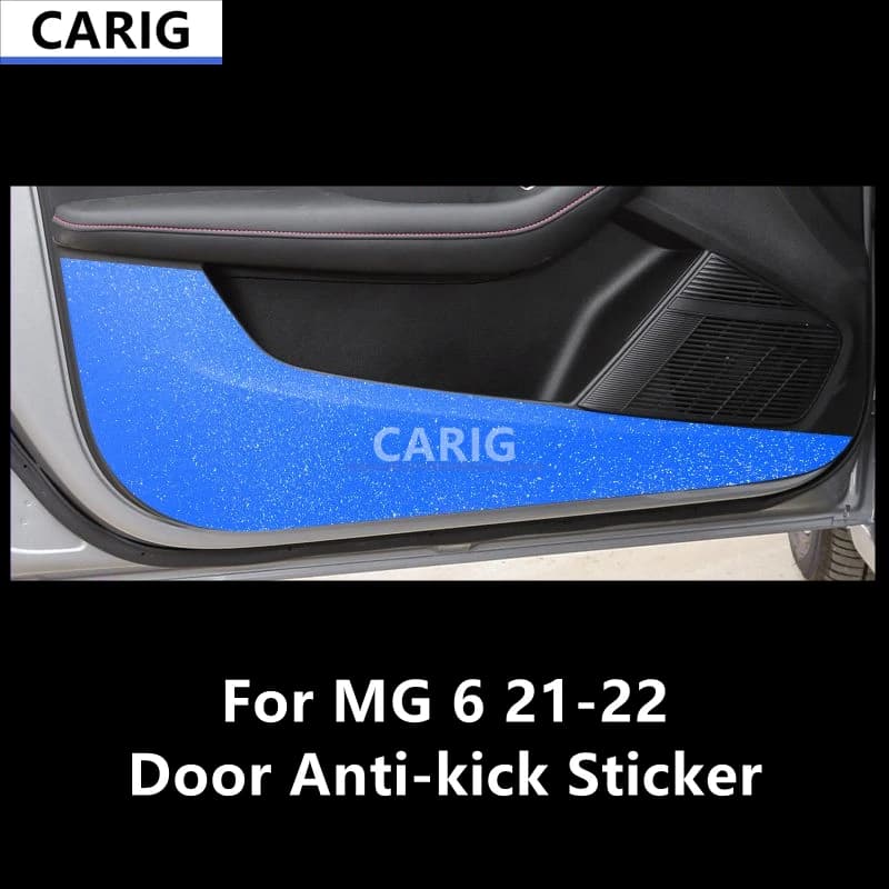 For MG 6 21-22 Door Anti-kick Sticker Modified Carbon Fiber Pattern Interior Car Film Accessories Modification