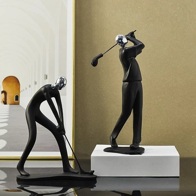 Simple black character set, home living room entrance TV cabinet wine cabinet decoration ornament combination