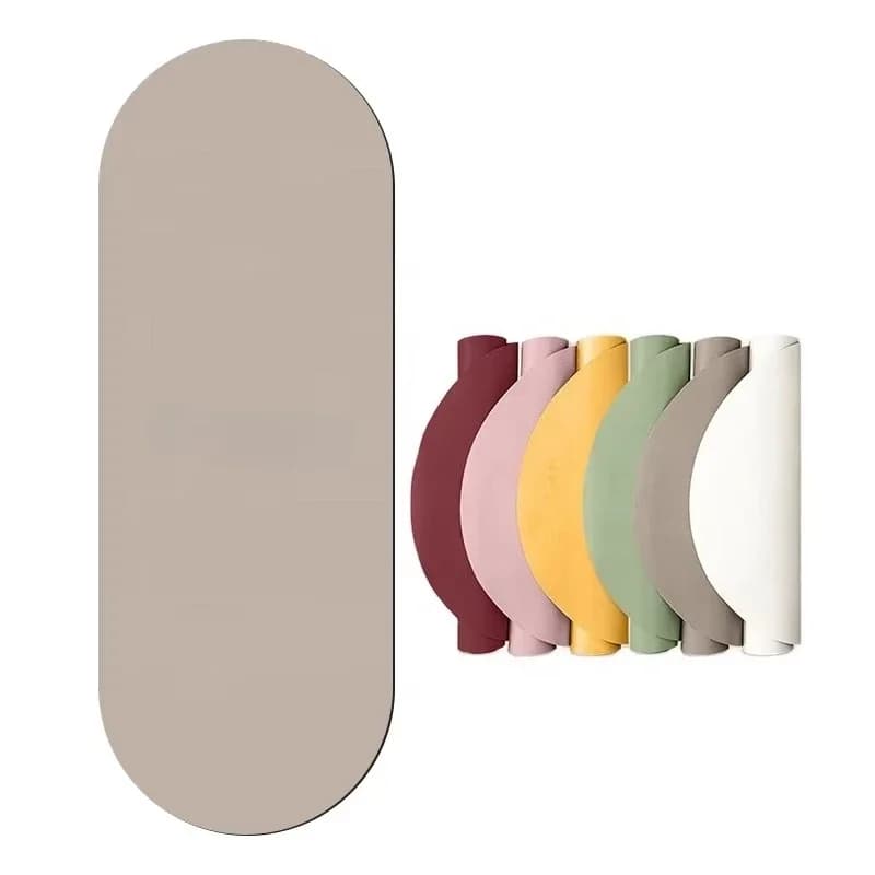 Oval Pilates Yoga PU Natural Rubber Yoga Mat