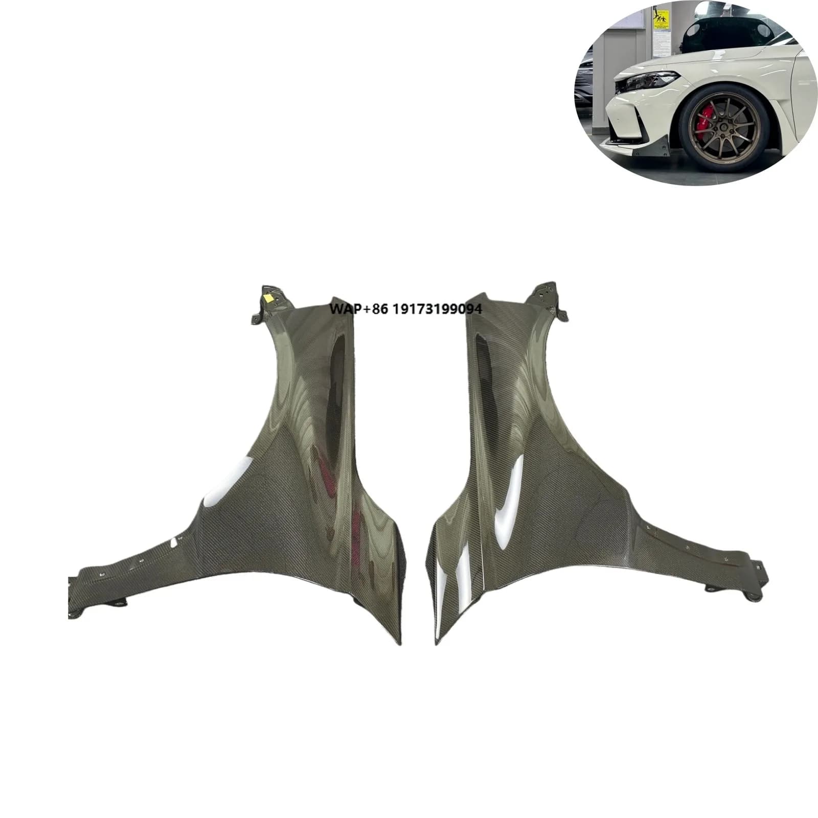 High Quality Carbon Fiber Front Fender for for Type-R FL5 ( FI5 Model) 2021-2024 Carbon Apex Brand New 3 Month