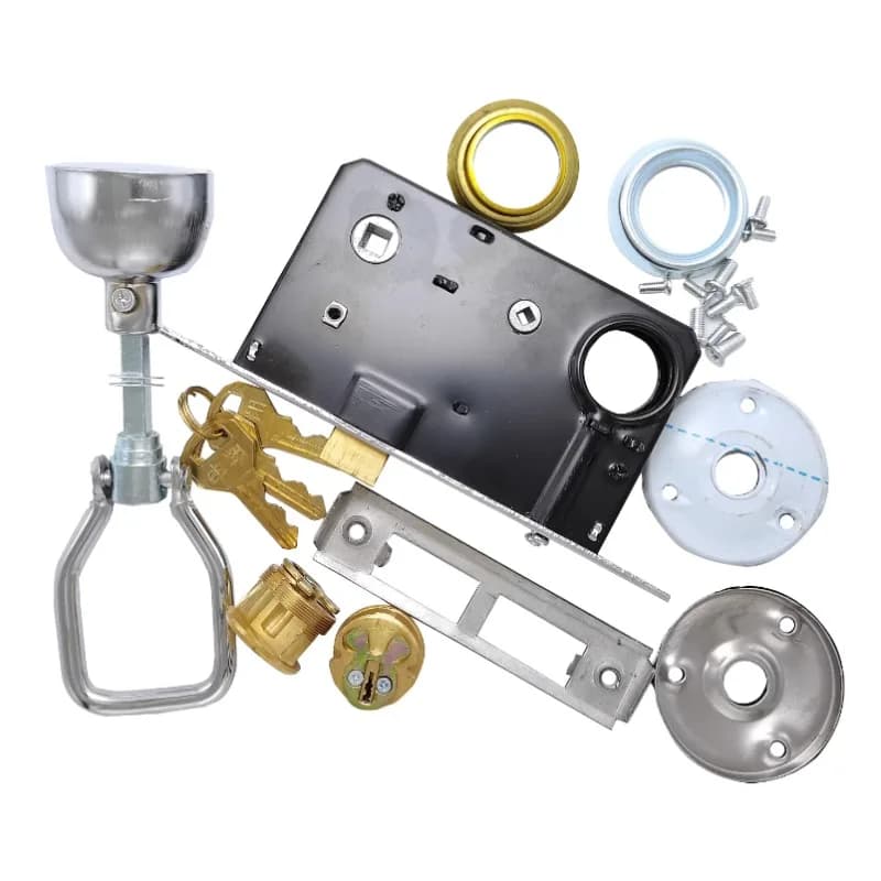 Iron Door Lock Round Handle Pull Ring 9472/mortise Door Lock Core Old-fashioned Iron Anti-theft Door Lock