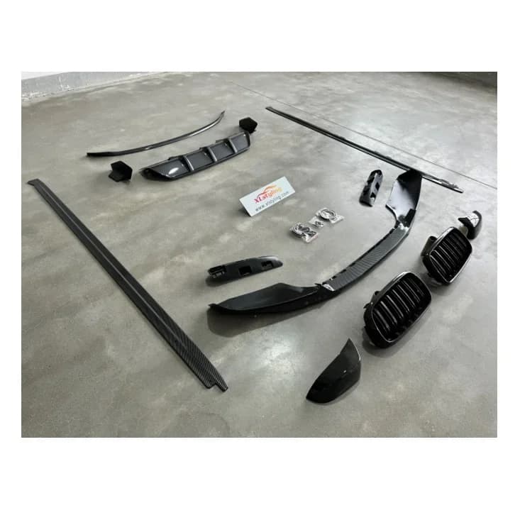 Xlstyling Conversion Kits Front Lip Splitter Rear Diffuser Spoiler for bmw X6 F16 Real Carbon Side Mirror Cover Grille