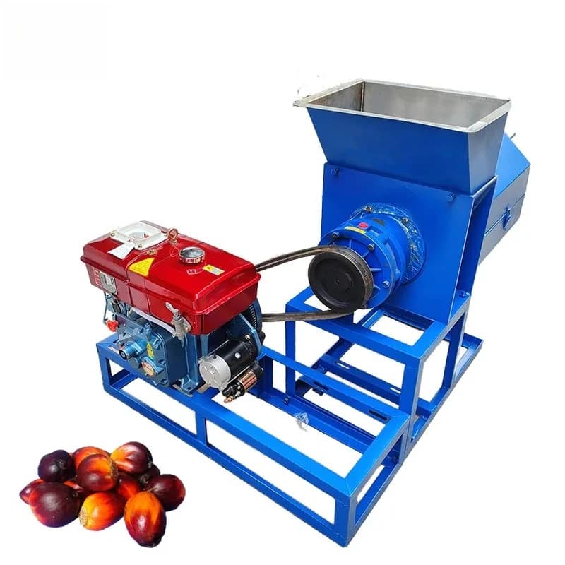 Small Mini Red Palm Oil Press Oil Processing Crude Palm Fruit Oil Extraction Machine In Africa With  Engine
