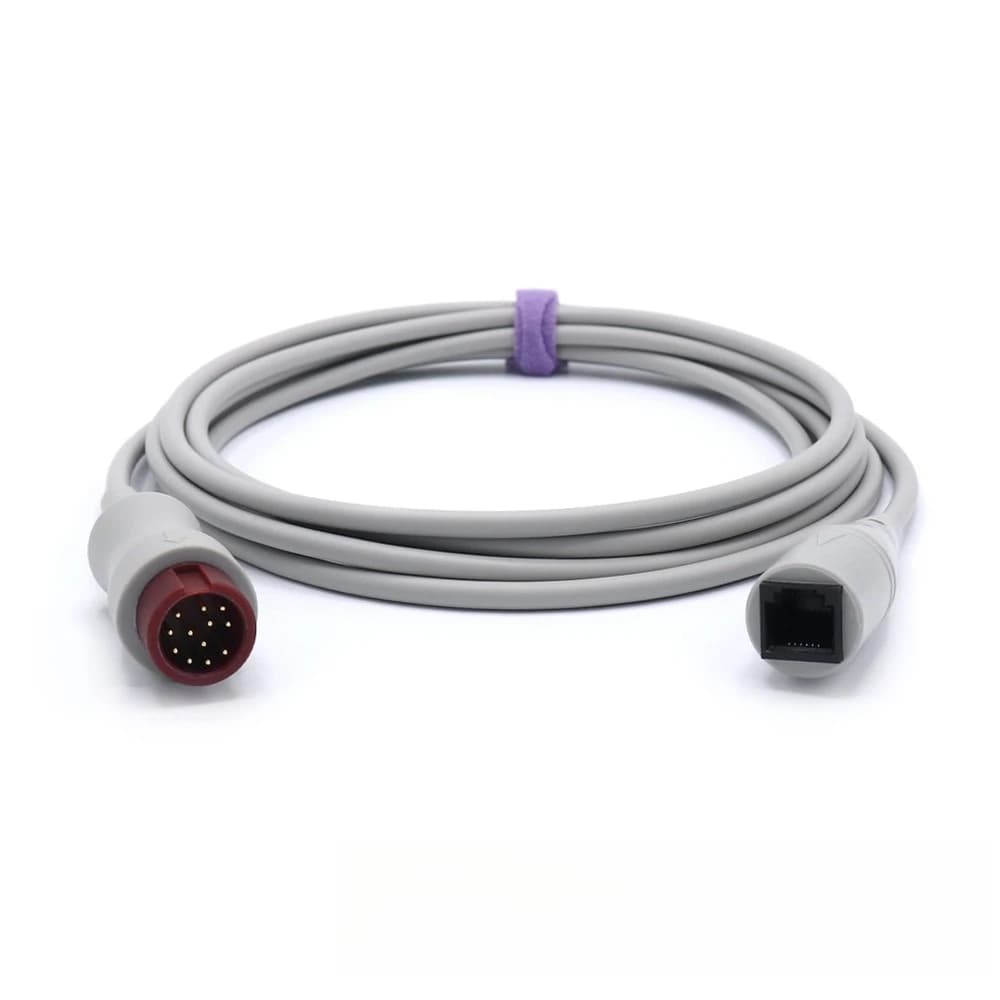 Compatible with Mindrays 3.2M 12Pin IBP Cable  to Abbott