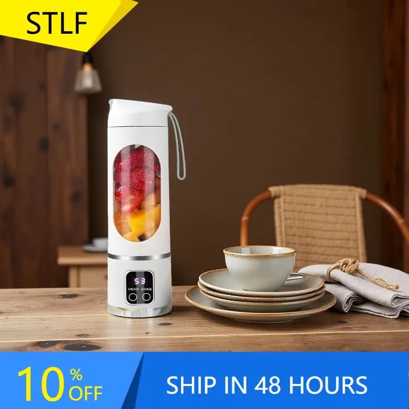 XMSL Travel Size Juicer 450ml Rechargeable Portable Cup With Strong Blending Motor Easy To Clean For Outdoor And Home Use