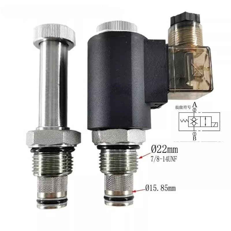 1PC Two-way cut-off hydraulic solenoid valve V3068-T03 valve block SV10-28