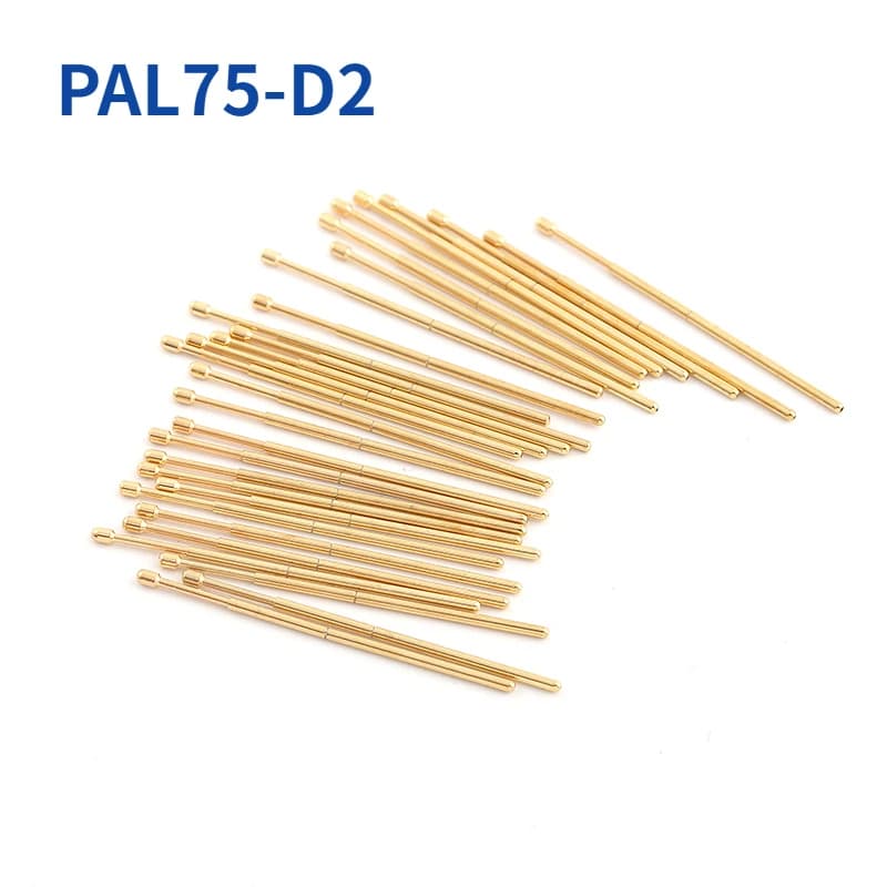 100PCS/Pack Gold-plated PAL75-D2 Large Round Head Spring Test Needle 1.02mm ICT Spring Pin