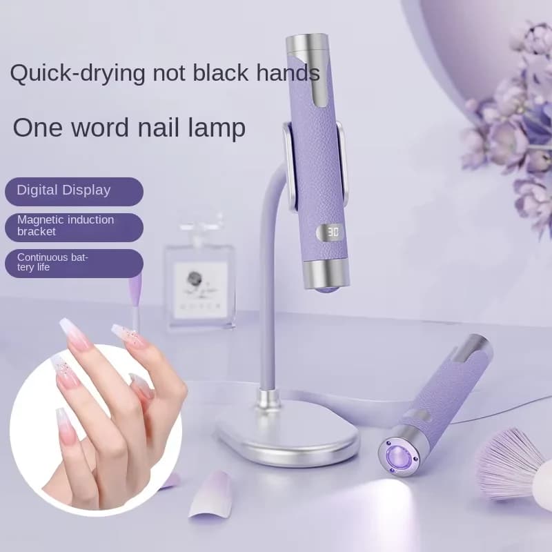 New Arrival Wholesale Mini Gel-X Nail Lamp - Wireless Rechargeable with AI Sensor  Desk Stand