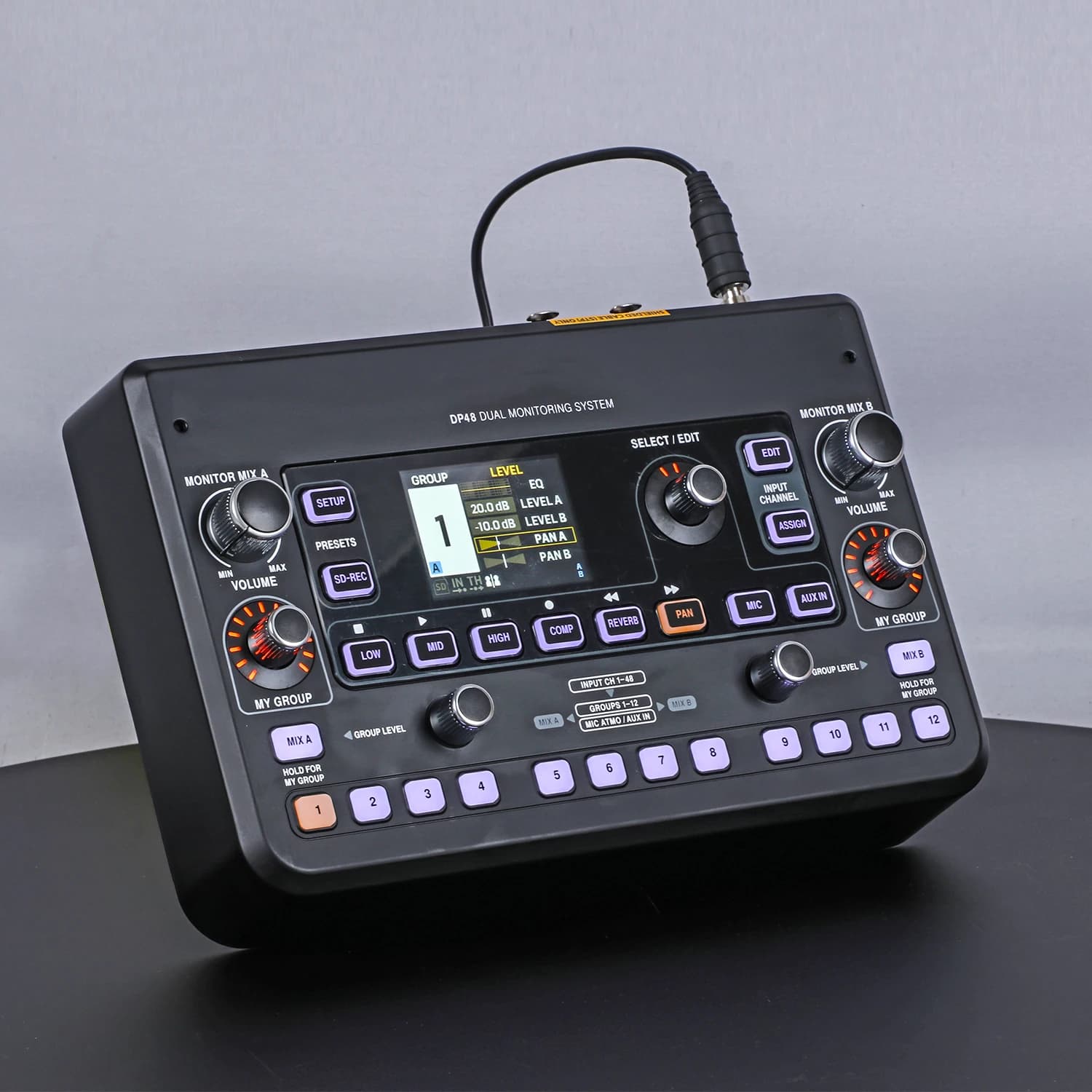 DP48 Professional Mini Audio Mixer Console Stereo Sound Equipment with SD Card Recorder Digital Music Console of Metal Style