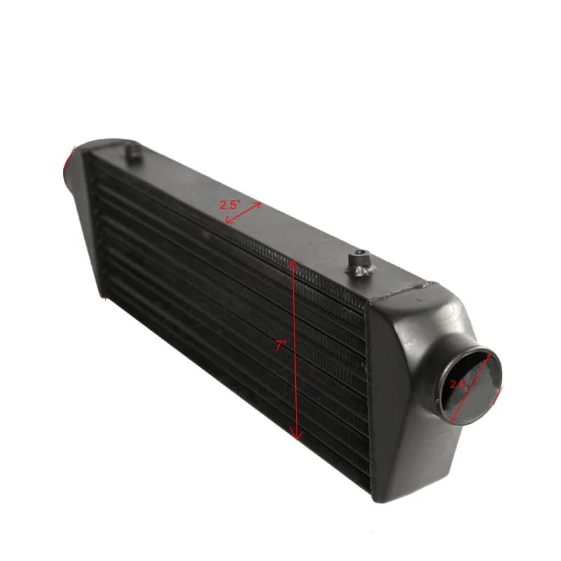 Universal Intercooler 27" X 7" X 2.5" INLET and OUTLET 2.5" BLACK