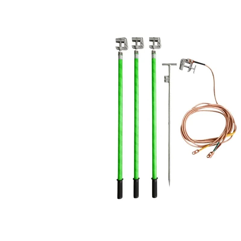 Outdoor 10KV35KV portable high voltage grounding wire, flat-mouth spiral power three-phase short-circuit