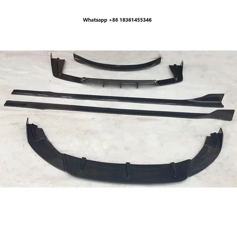 For  Quattroporte 2017-2021 modified Front Lip Rear Lip Tail wing Side skirt spoiler Surround Carbon fiber body kit