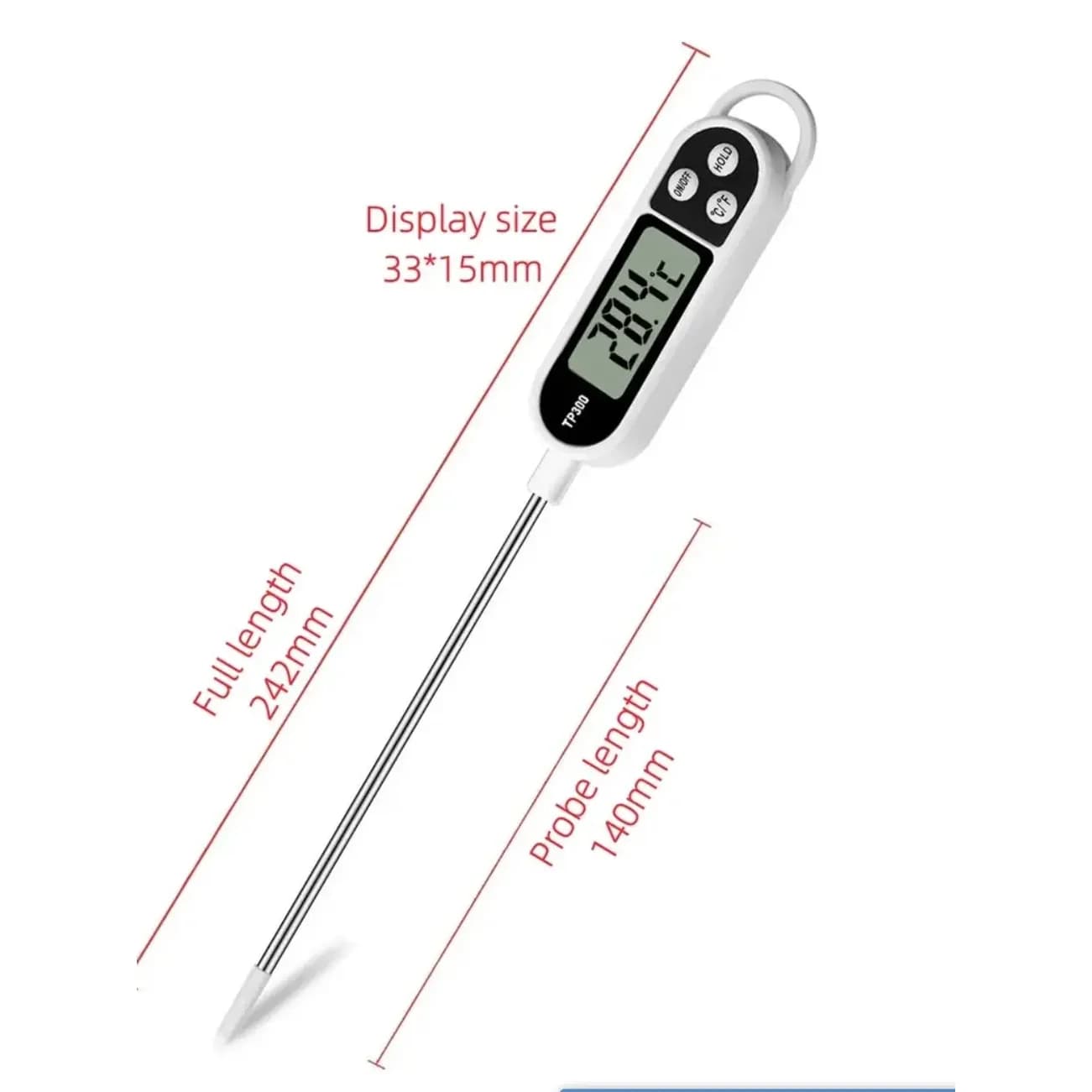 Stainless Steel Probe Type Household Food Thermometer Pen Type Milk Temperature Cooking Food Thermometer
