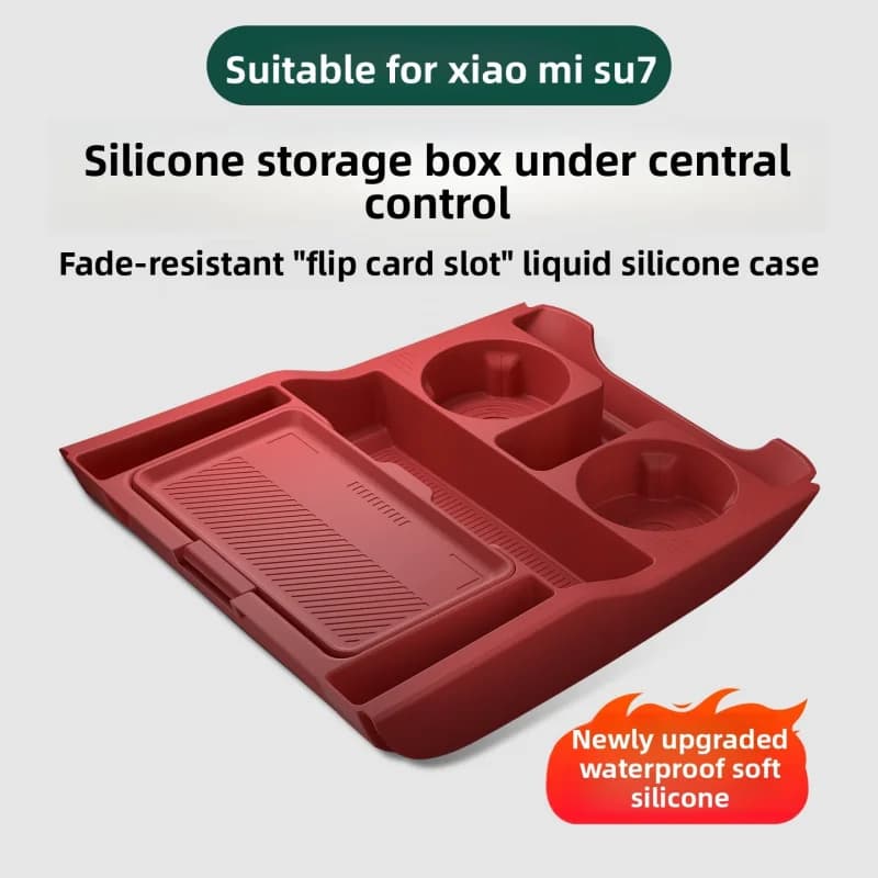 Car Center Console Storage Box For 2026 Xiaomi SU7 Armrest Holder Organizer Interior Modification Parts