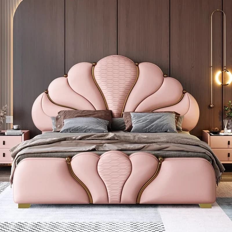 Storage Double Bed Master BedRoom Modern Multifunctional Design Bed Corium Soft Roll Base Para Cama Matrimonial Home Accessories
