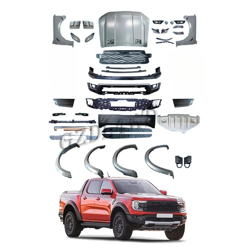 Car Upgrade Body Kit for Ranger 2022 T9 XL XLS Upgrade to Raptor 1:1 Full Kit Conversion Body Kit
