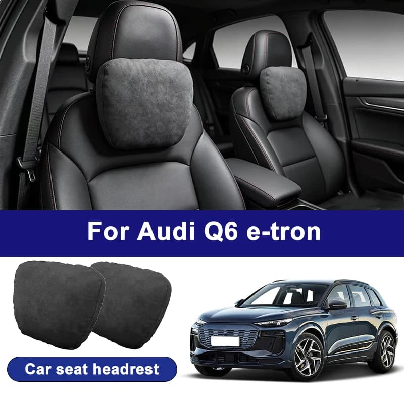 For Audi Q6 e-tron car headrests, soft universal adjustable car seat pillows, car neck pillow cushions, car accessories