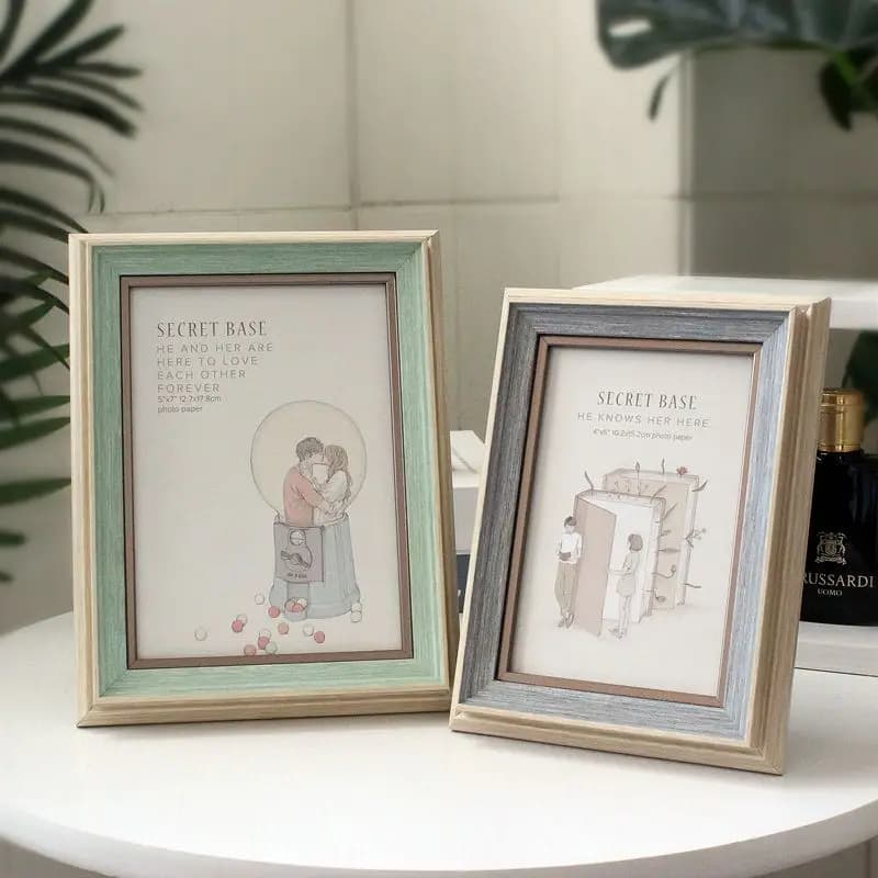 Creative Photo Frame, 6-inch 7-inch 8-inch 10-inch A4 Image , Picture , Decorative Photo , Wooden Wall